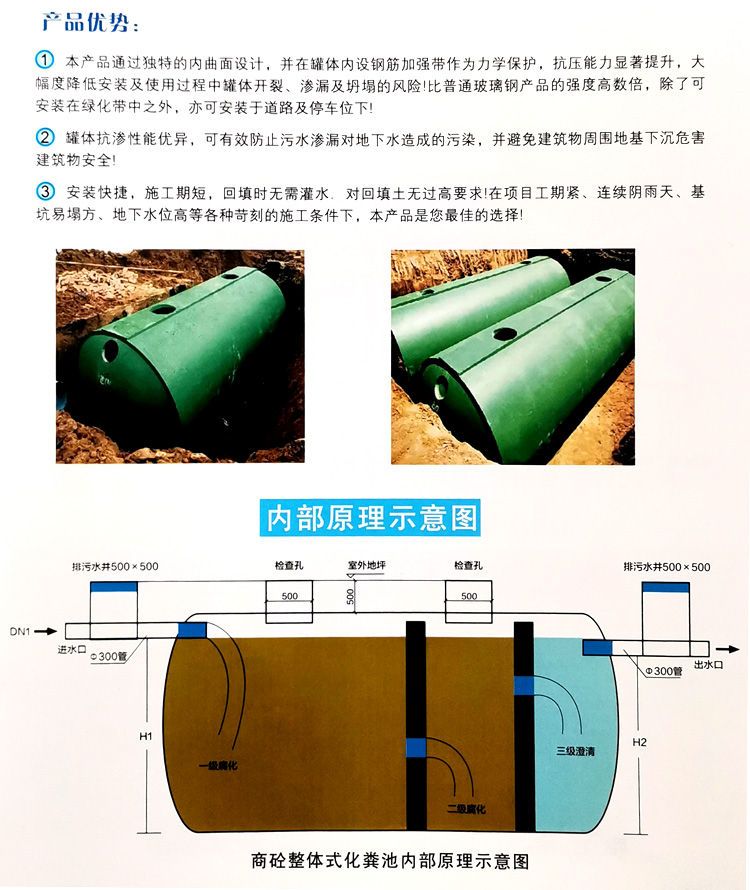 环翠玻璃钢化粪池
